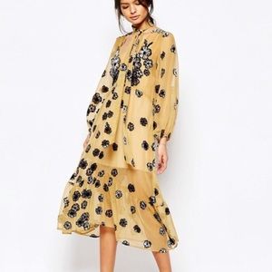 For Love & Lemons Sierra Scarf Midi Dress